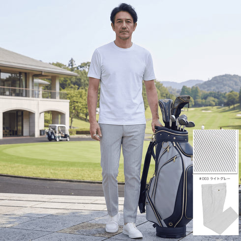清涼 ストレッチ シアサッカー ストライプパンツ ウォッシャブル 150502 セットアップ別売り