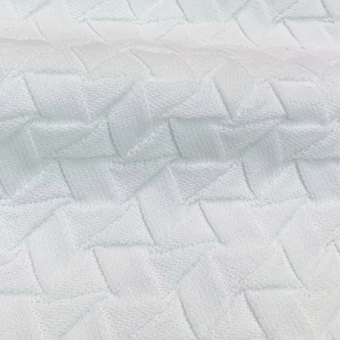 ディアマンテジャガード 半袖 クルーネック ニットT 150705