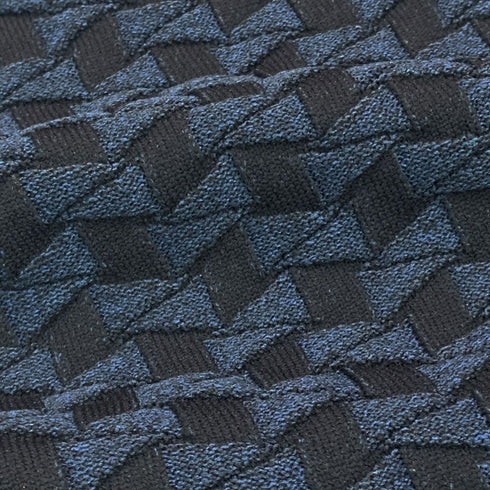 ディアマンテジャガード 半袖 クルーネック ニットT 150705