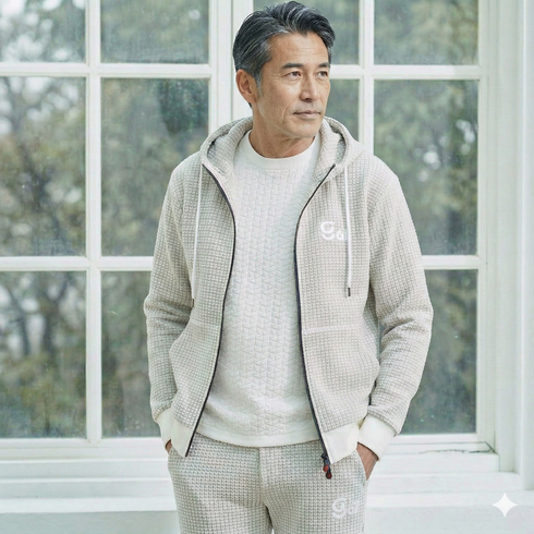 ディアマンテジャガード 半袖 クルーネック ニットT 150705