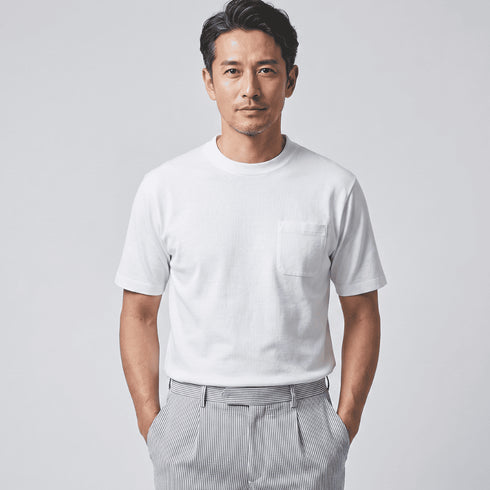 防縮・防シワ・接触冷感 クルーネックショートスリーブTシャツ 151507