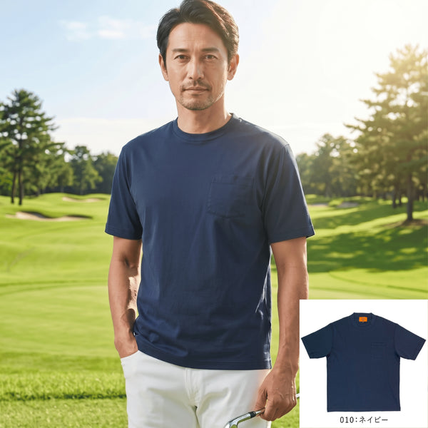 防縮・防シワ・接触冷感 クルーネックショートスリーブTシャツ 151507