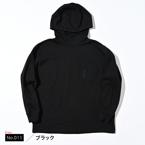 温熱保温機能 パーカー プルオーバー フーディー ストレッチ ウォッシャブル 洗える 451558