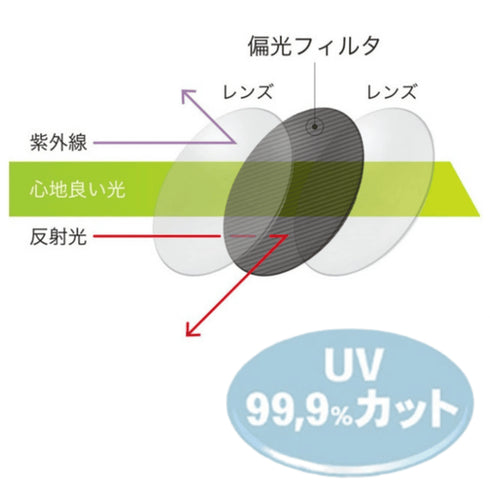 偏光オーバーサングラス ブラック/偏光スモーク AFOS13