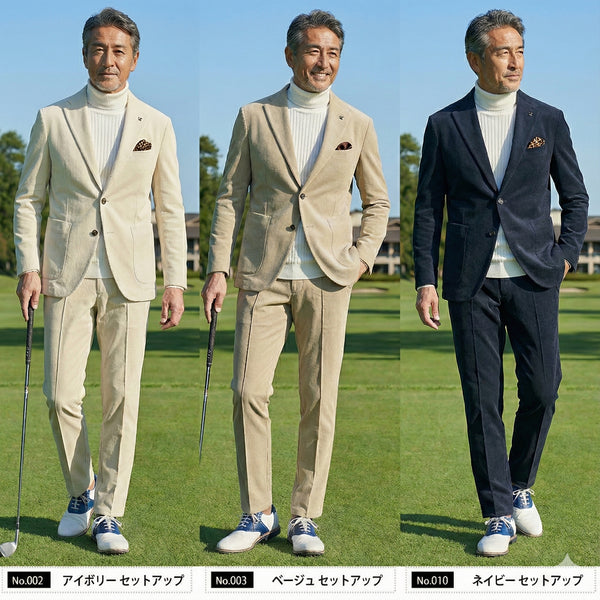 コーデュロイ ピケ ストレッチ ジャケット 軽量 セットアップ別売り 240207