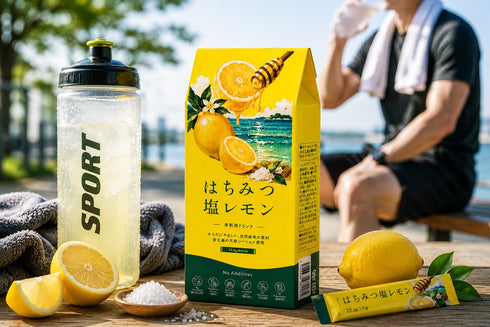 スポーツ後の水分補給に 天然はちみつ塩レモン